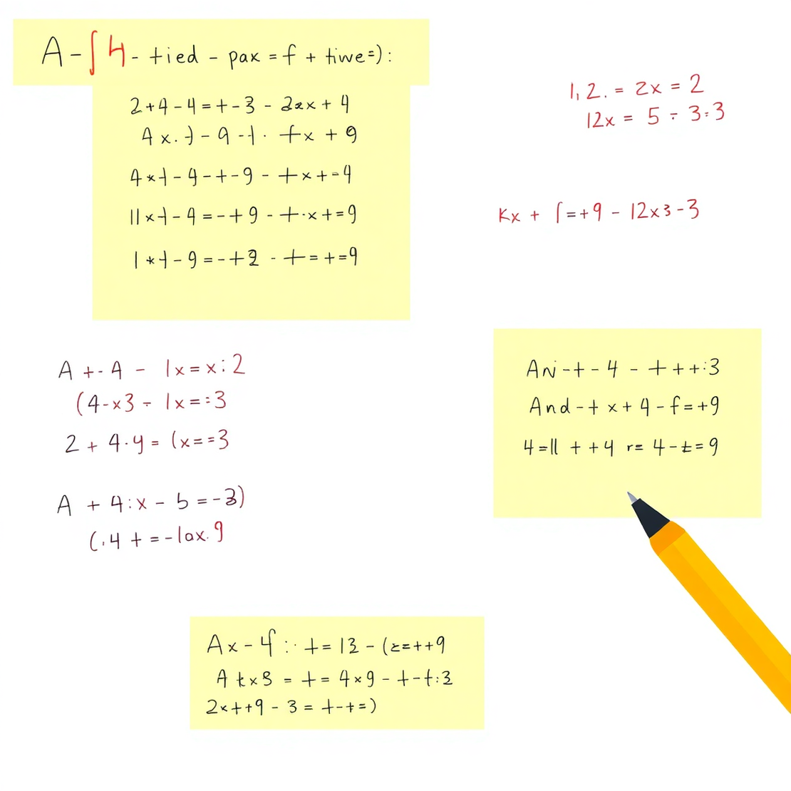 AI analyzing handwritten math problems with digital annotations and feedback
